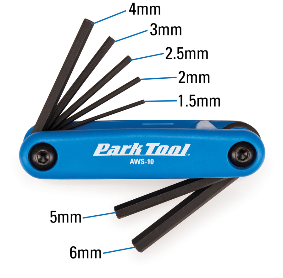 Park Tool Folding Hex Key Set 1.5 - 6 mm (AWS-10)