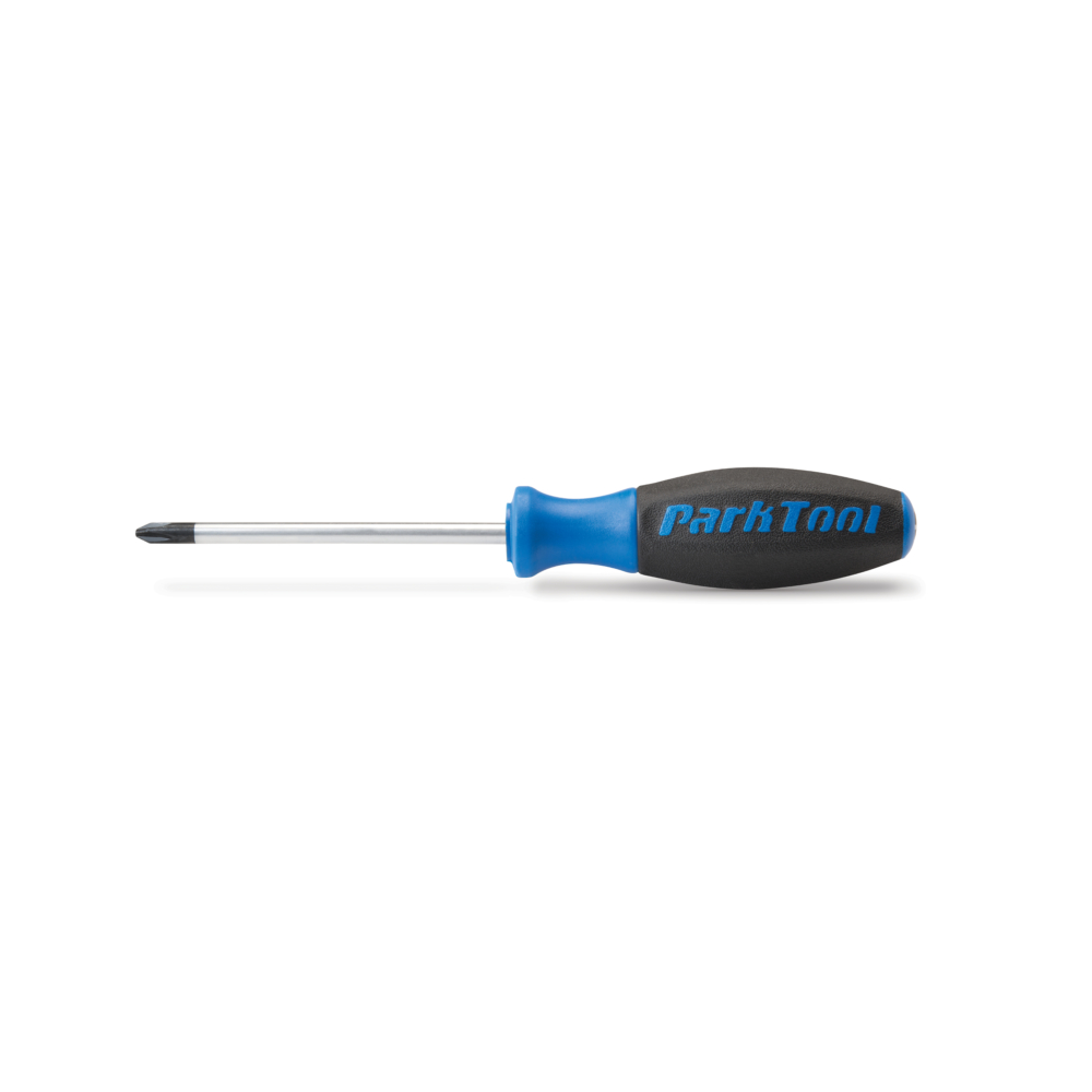 Phillips #2 Screwdriver with blue handle and 'Park Tool' branding on a white background