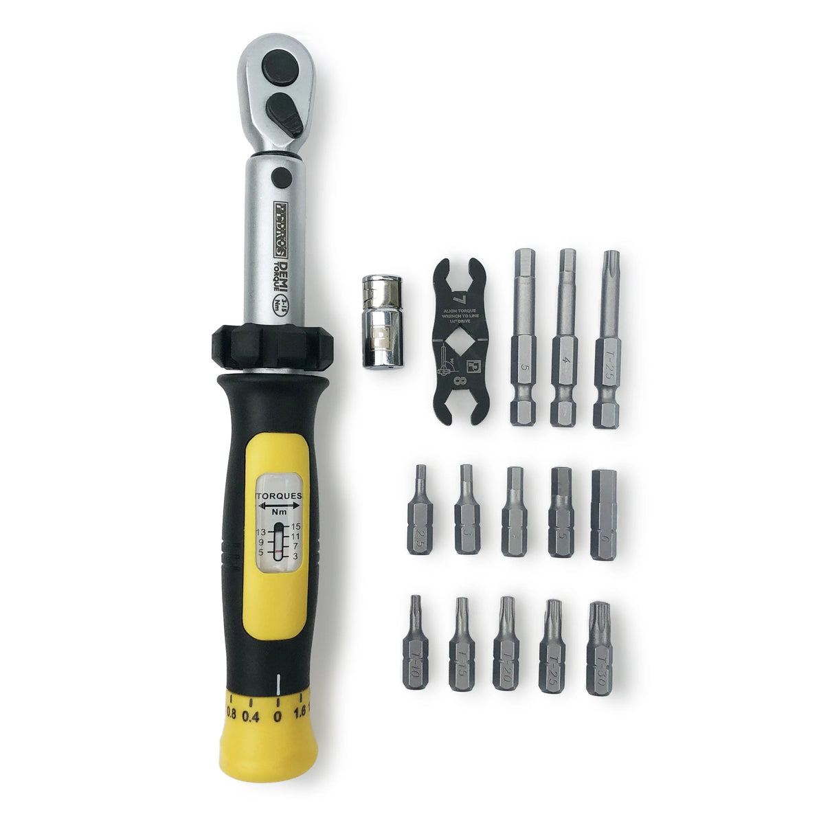 Pedro's Demi Torque Wrench II & Bit Set (3 - 15 Nm)
