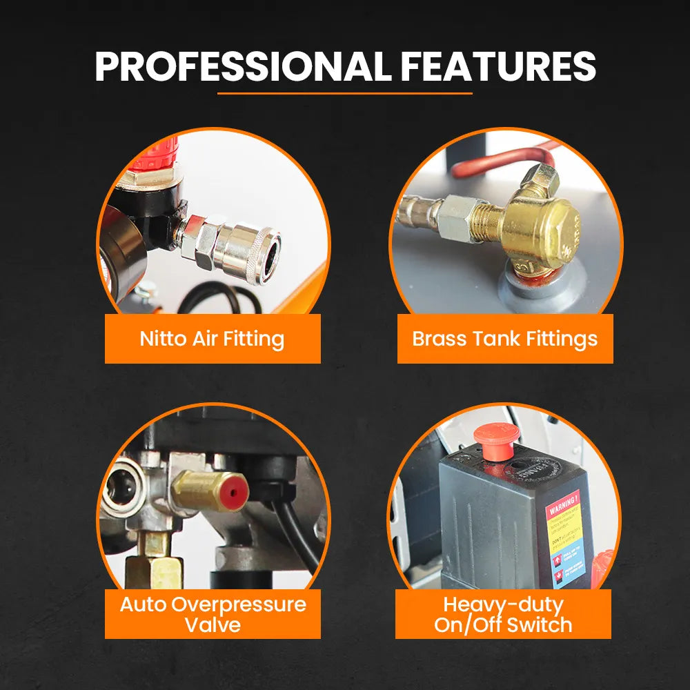 UNIMAC 1.5HP 24L Silent Oil-Free Air Compressor