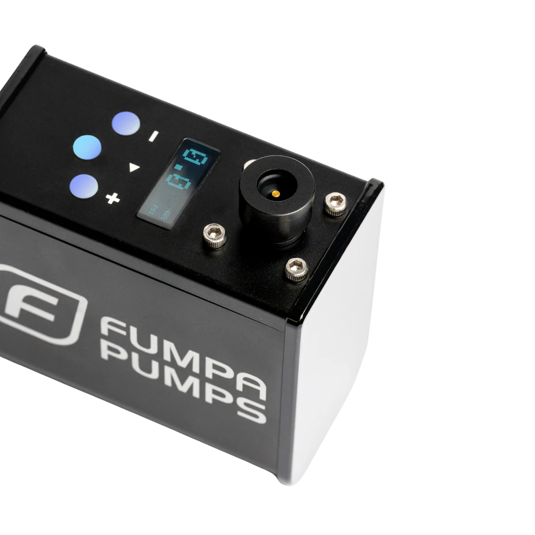 Fumpa Black Pump Top view of nozzle and screen