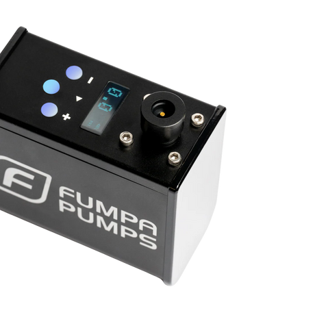 Fumpa Black Pump Top view of nozzle and screen