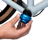 Park Tool BBT-47-16 aluminium bottom bracket socket being fitted onto a SRAM DUB bottom bracket