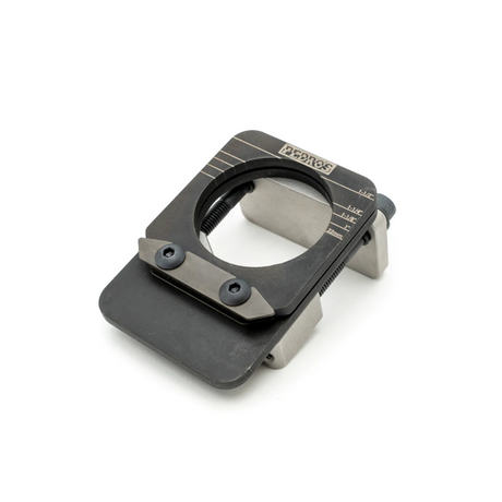 Black and Grey Pedro's Pro Saw Guide laid down on white background