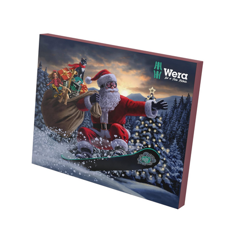 Wera Advent Calendar 2024 Front of Box with santa printed on it